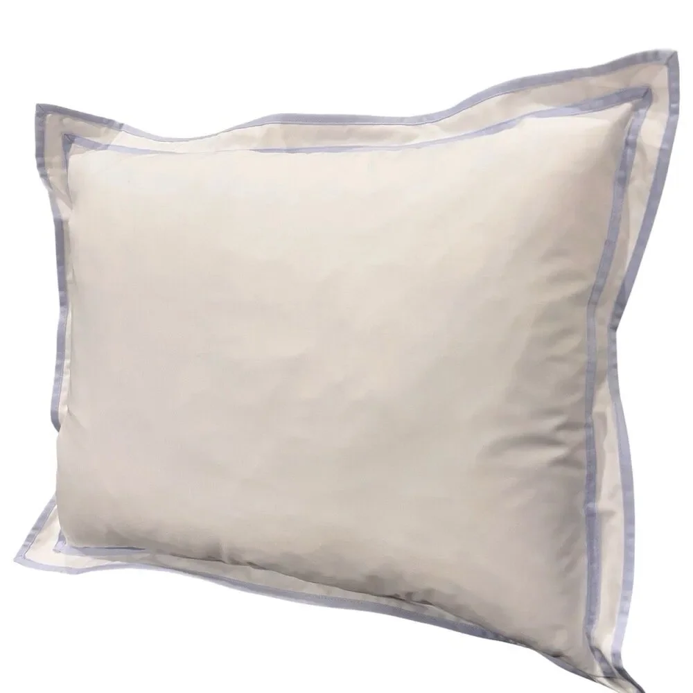 Lauren Ralph Lauren‎ Accent Pillow 12x16 Blue Cornflower Border Sateen NWT